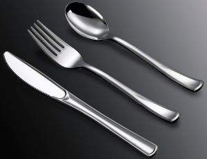 Silver Coated Plastic Cutlery /Cc-01