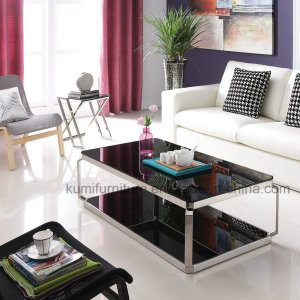 Living Room Furniture Glass Top Coffee Table