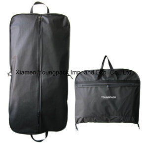 Personalized Fashion Black Foldable Men′s Travel Suit Garment Cover Bag